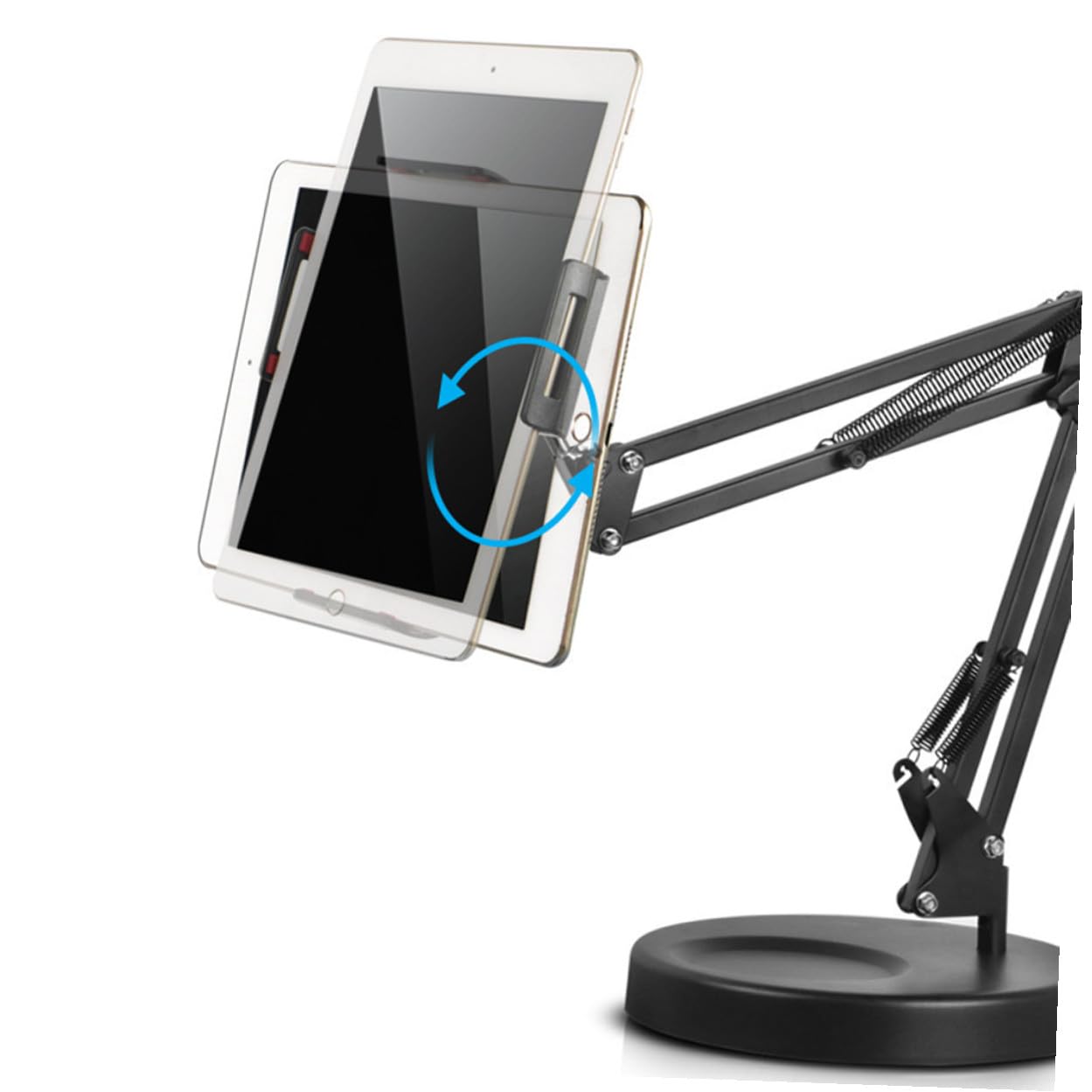 GALPADA Soporte para Teléfono Móvil De Metal con Brazo Suspendido para Escritorio Cocina Oficina Soporte De Brazo De Suspensión para Teléfono y Tableta para Videollamadas y Fotografía