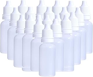 Plastic Dropper Bottle,15ml Dropper Bottles 60 PCS Plastic Squeezable Eye Liquid Dropper Bottle LDP with Childproof Cap