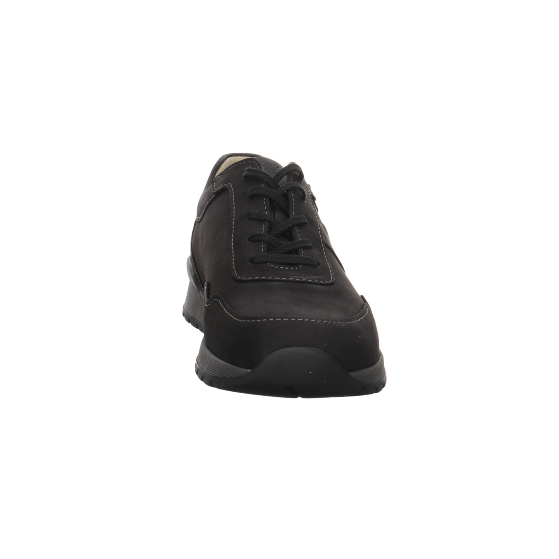 Finn Comfort Prezzo Scarpe basse da uomo con lacci, in pelle nabuk, per il tempo libero, eleganti, tinta unita Prezzo con lacci, larga, nubuck da uomo, Nero , 47 EU