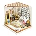 Produktbild RobotimeWooden Schlafzimmer - Puppen Haus MBel und Zubehr - GebUde Puzzle Woodcraft BAU Kit - DIY Miniature Adorable House -