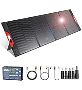 DOKIO Solar Panel Foldable 160 W 18 V Monocrystalline Solar Module with Charge Controller (LCD Display + 2 USB A...