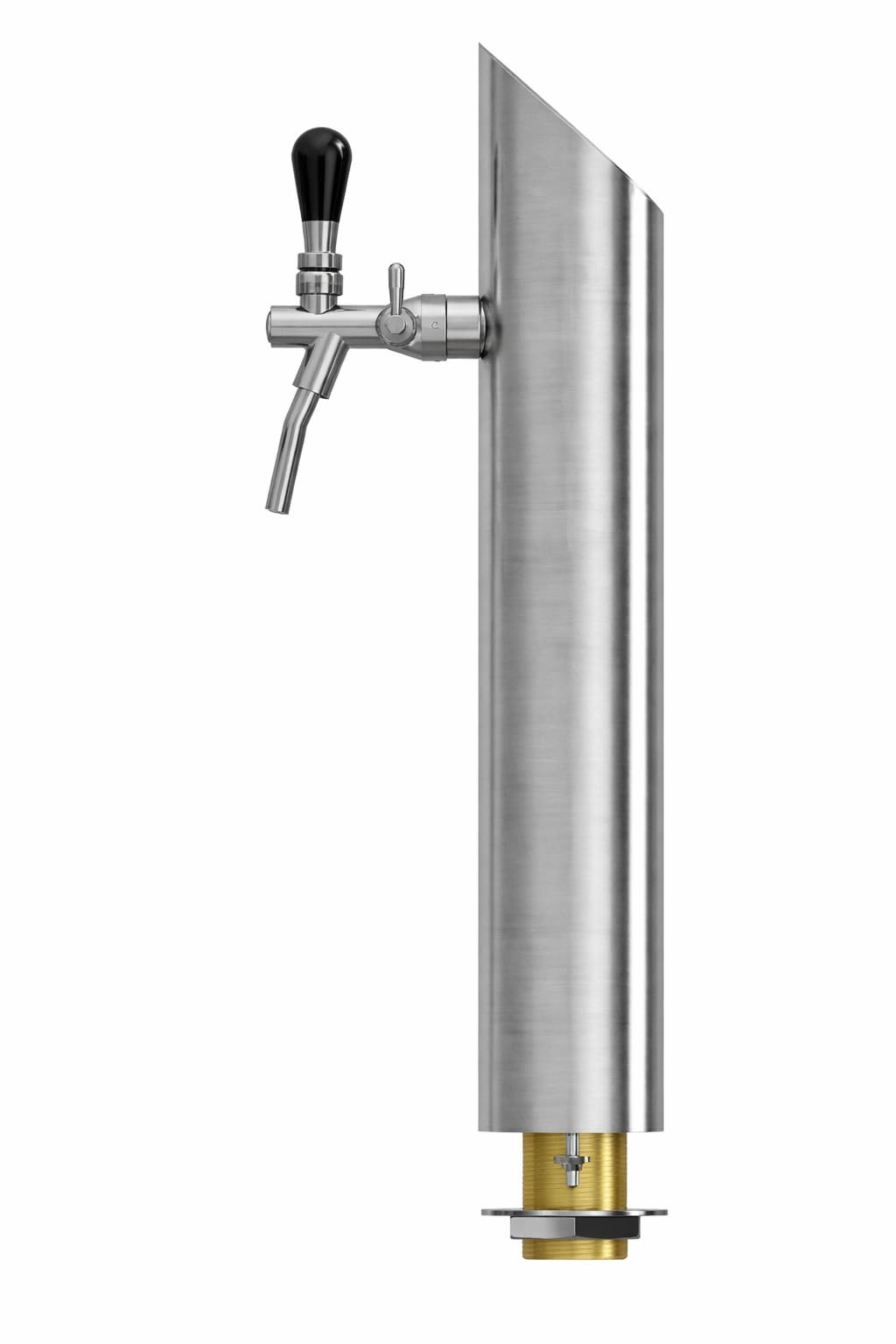 Schanksäule "Westworld" aus Edelstahl H 545mm Durchmesser 85mm mit Schankhahn & Schlauch