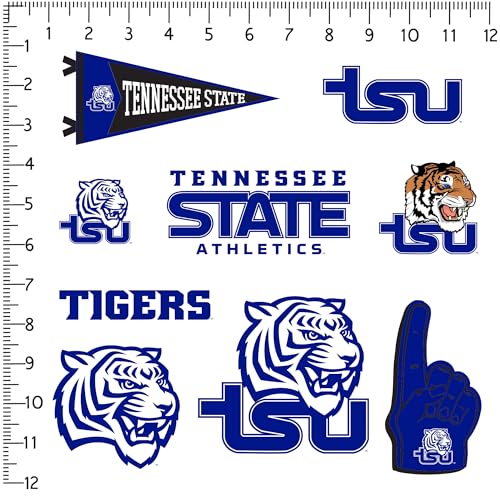 Image of Tennessee State University 10ct Vinyl Large Deluxe Stickers Variety Pack - Laptop, Water Bottle, Scrapbooking, Tablet, Skateboard, Indoor /Outdoor - Set of 10