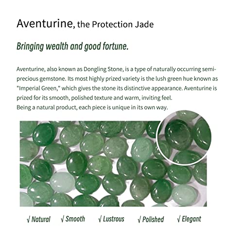 DISTANT DRUMS Simple Natural Green Aventurine Stone Jewelry Set for Women,Hoop Earrings,Bracelet,Necklace,18K Gold-plated Spiritual Gift,Fortunate Stone Jewelry,Choker2