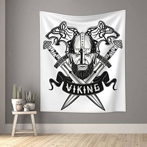 Tapisserie Viking de Noël 150x130 cm tenture murale hippie pour salon