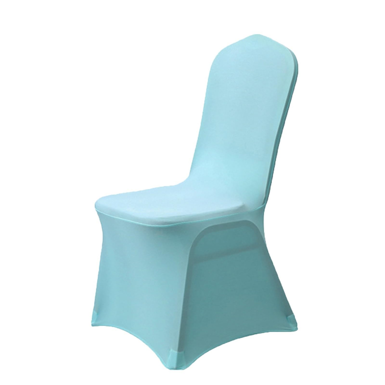 Housse de chaise haute extensible bleue pour banquet et mariage