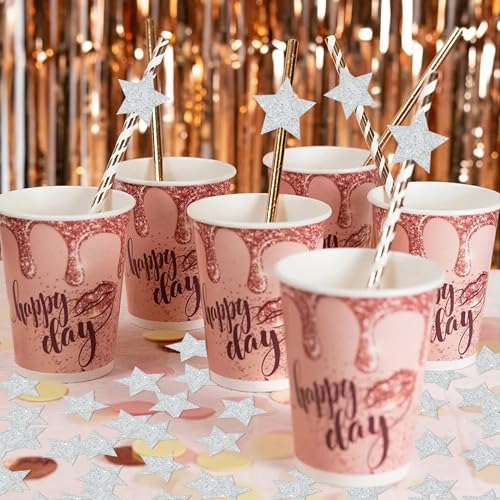 Image of 300Pcs Glitter Silver Stars Confetti，Shiny Paper Table Confetti for Birthday Halloween Bachelorette Wedding Baby Shower Graduation Party Decorations Supplies