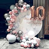 【Decoración Exquisita】: organiza los globos según el color y el tamaño del juego de globos de látex. Se soplan diferentes colores en diferentes tamaños para que la guirnalda de globos se vea más hermosa. Luego se cuelga en el techo, las paredes, las ventanas e incluso en los patios al aire libre para crear un efecto visual único.