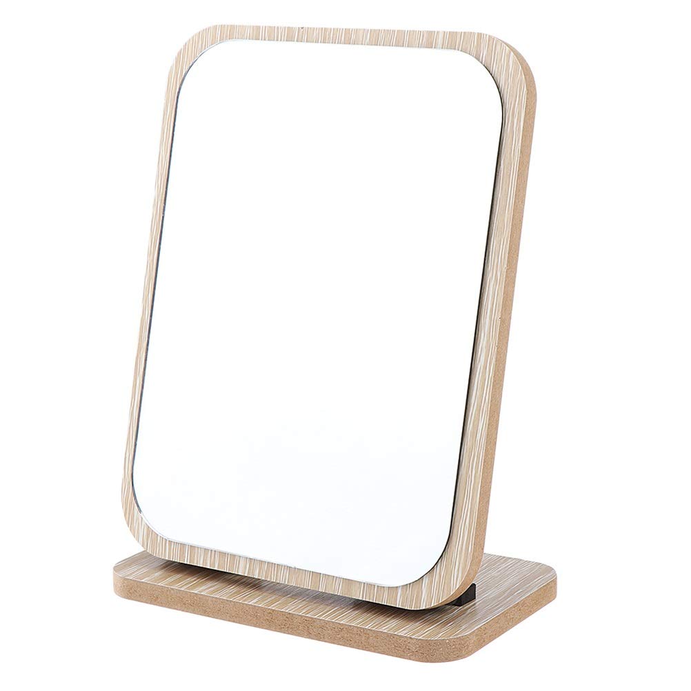 FLYIODFCXV Cosmetic mirror, Bathroom Shaving Vanity Mirror Folding Standing Makeup Mirrors(B)
