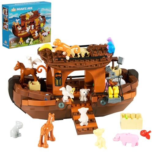 Noah's Ark Boat Building Blocks, Jesus Bible Religious Story Ship