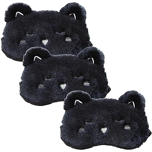 MOLUCKFU 3個可愛いカートゥーンデザインのアイ 旅行や自宅で使える光を遮