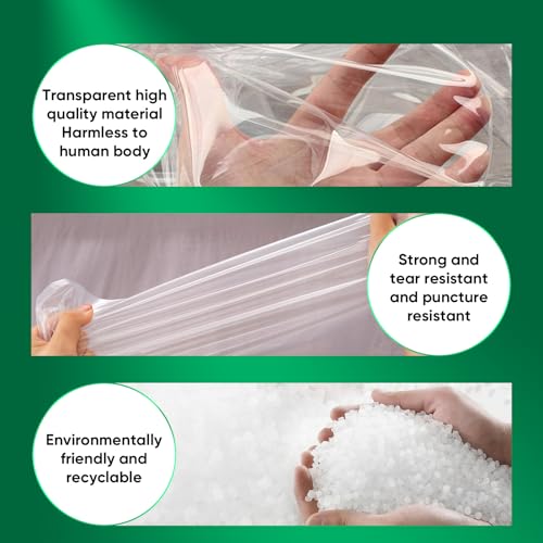 Image of ZCHENBS - Full /Full XL Mattress Bags for Moving, Waterproof Mattress Storage Bag with Zipper, Heavy-Duty 5 Mil Ultra-Thick Bed Protector Cover for Moving, Reusable (Transparent /Green, 2 Pack)