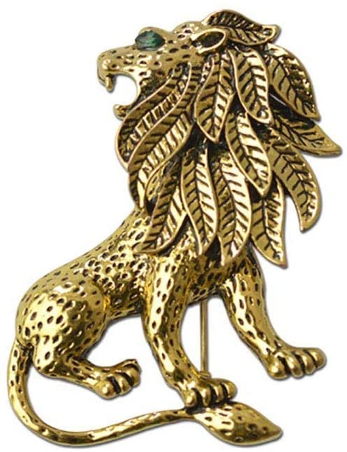 Broche de león para ropa de hombre en lino pin decorativo