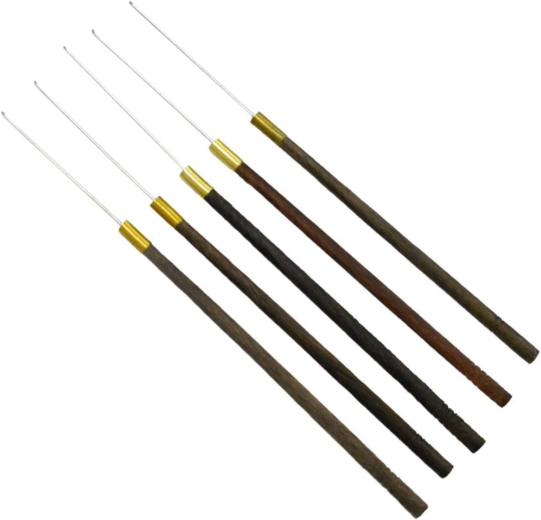 HUNNY- BUNCH® Professional Aari Embroidery Premium Needles Set for Production Work of Hand Embroidery, Beading, Sewing & Hand Knit Thread Purposes Pack of 5 Needles