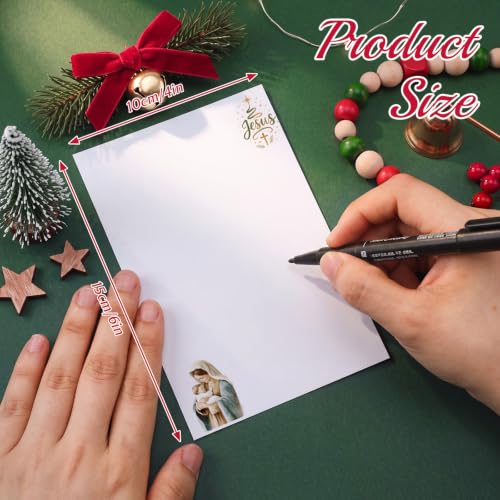 Image of Spiareal 100 Pcs Blank Note Cards Index Card, White, 4 x 6 in, Nativity