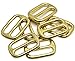 Okones Pack of 6pcs,1''(25mm) Inner Width,Solid Brass Rectangle Buckle Loop Ring Belt and Strap Keeper for Backpack Bag Accessories(Insides 1'' 25mm)