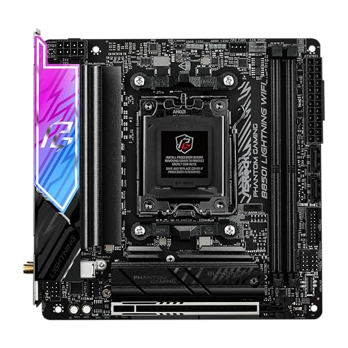 Image of ASRock Phantom Gaming B860I Lightning WiFi 6E Intel Core Ultra B860 LGA1851 DDR5 9333 MHz 128GB M.2 Mini ITX Motherboard Thunderbolt SATA3 6.0 Gb /s PCIe 5.0