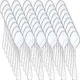 1000 Pcs Clear Mini Spoons for Desserts Small Plastic Tasting Tiny Disposable Spoons Plastic Serving Utensils Bulk for Sample, Ice Cream, Appetizer, 3.7 x 0.8 Inch