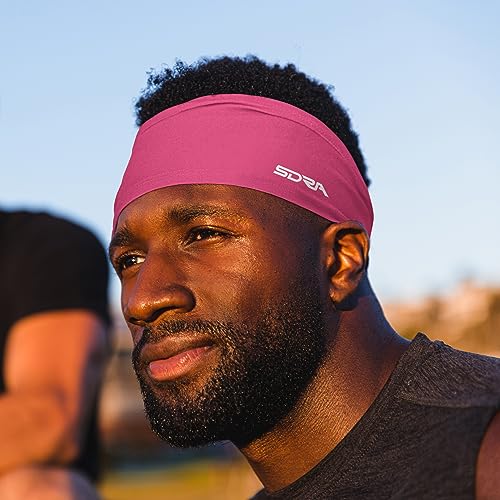 Image of Suddora Solid Color Wide Headband /Sweatband (Made in USA) - Workout, Football, Soccer, Yoga (Pink)