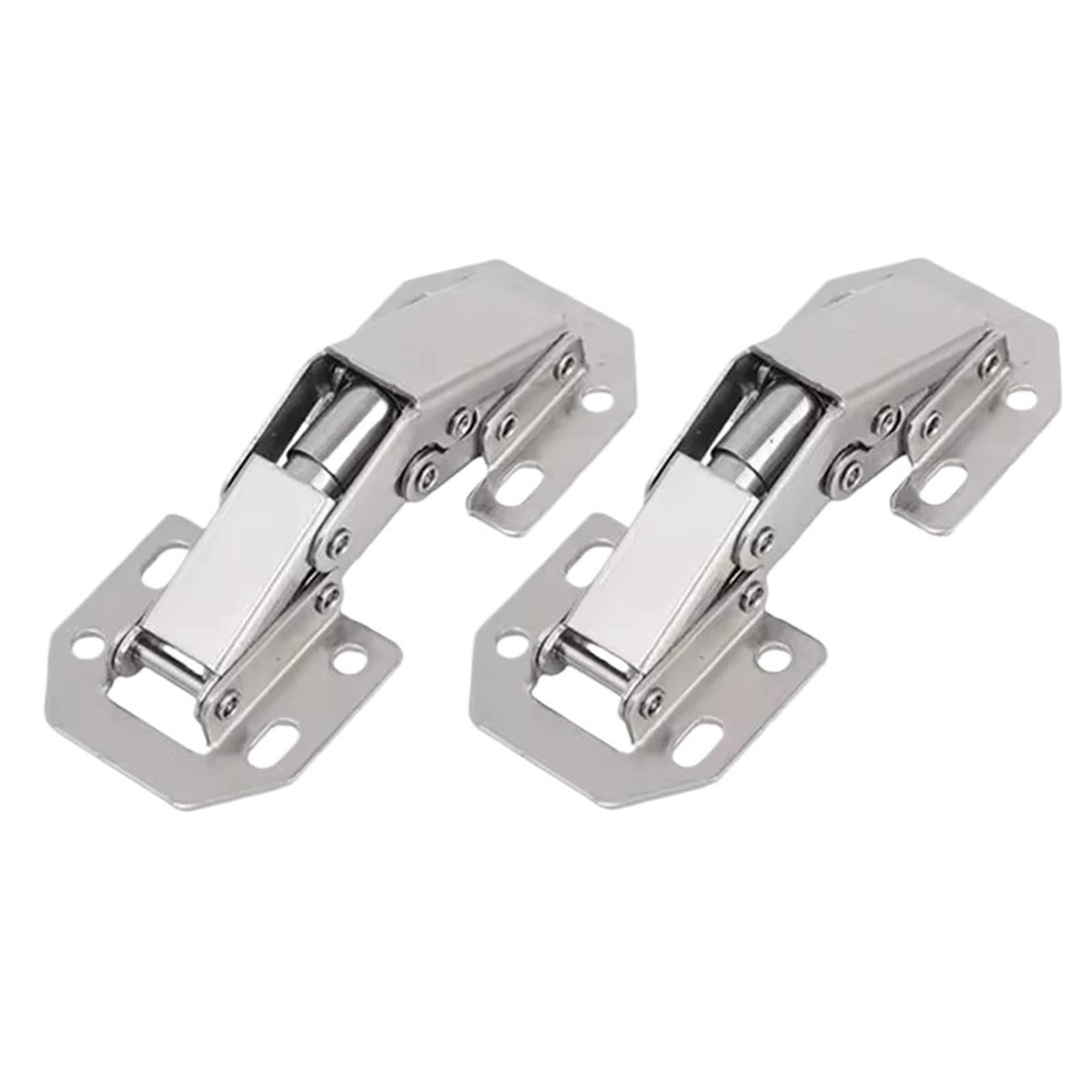 FQJYXWEWL 90 Degree Steel Cabinet Hinges Buffer Hinge Kitchen Cupboard Furniture Hardware 2/4/6/10Pcs(2PCS)