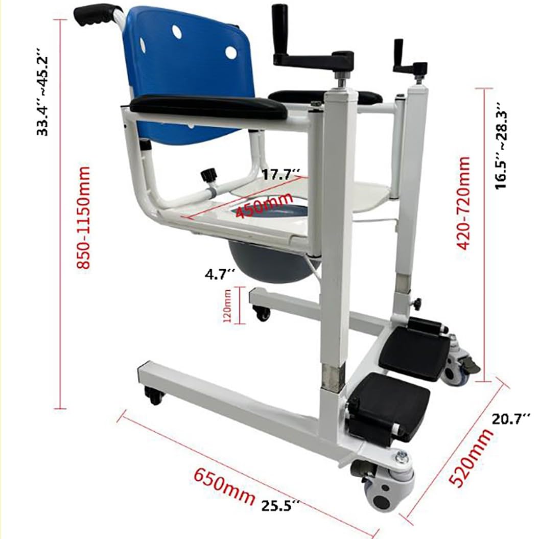 Silla de ruedas elevadora de pacientes,silla de ducha con elevador de transferencia,gruas para personas mayore,Elevador de pacientes con elevación manual,grua enfermos A