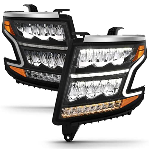 KarParts360 ANZO For Chevy Tahoe 2015-2020 Headlights LED Light Bar Style Black | 111478