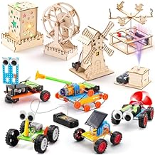 Yutin 10 in 1 STEM Kits for Kids, Wood Craft Robot Building Kit for Boys Age 8-10 8-12, DIY Science Building Projects for 8, 3D Wooden Puzzles, STEM Science Crafts for Girls Age 8 9 10 11 12 14