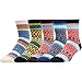 Zmart 5 Pack Men's Color Vintage Warm Wool Fall Winter Quarter Boot Socks