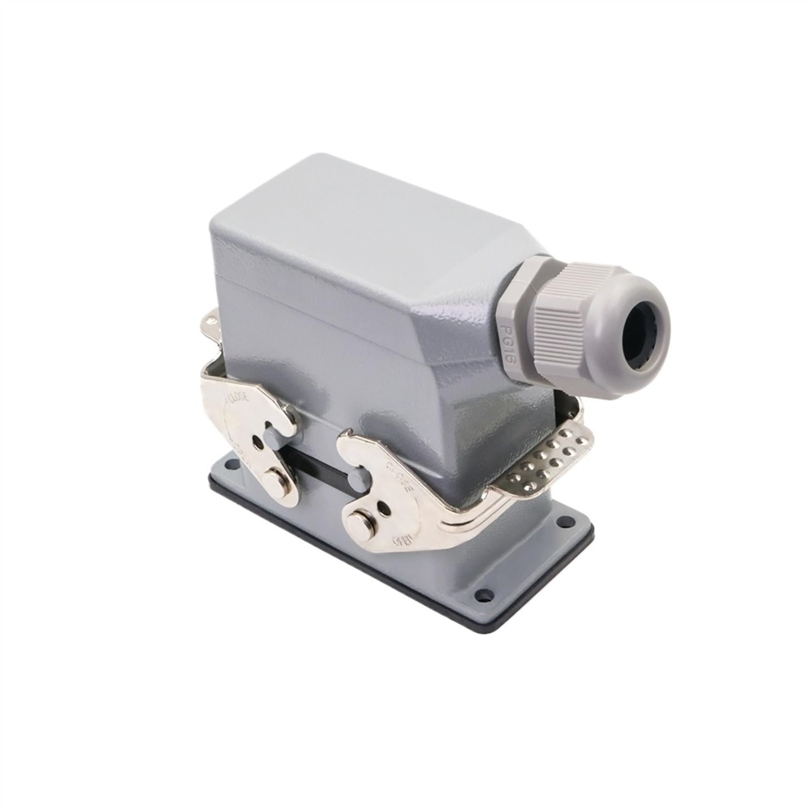 Conector rectangular de alta resistencia HDC HE 10 pines 500 V 16 A contacto conector de tornillo de alimentación industrial entrada lateral/superior HDC-HE-10(Side entry)