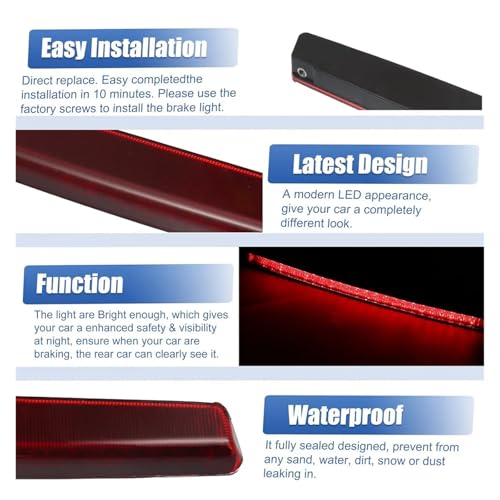 Feu stop arrière à LED rouge pour VW Scirocco et Golf MK5