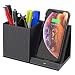 Brilliest 10W Fast Wireless Charger - Black Desk Organizer - Wireless Charging Dock - Charging Station - Pencil Holder - Compatible with Samsung/iPhone/Multiple Devices - Qi Certified - Modern