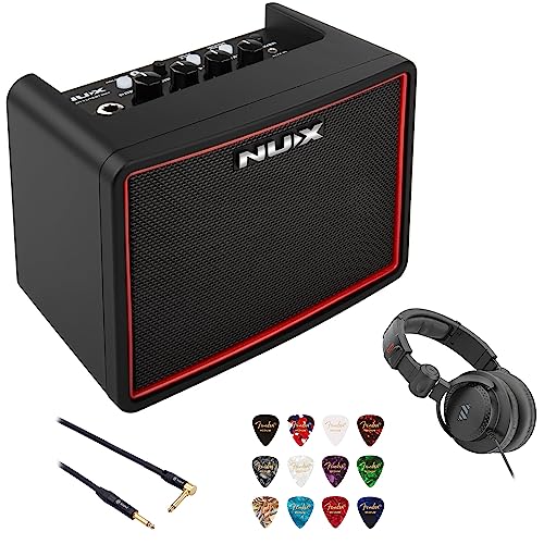 NUX Mighty Lite BT mkII Portable Desktop Amp for Guitar and Bass Bundle with Kopul Premium...