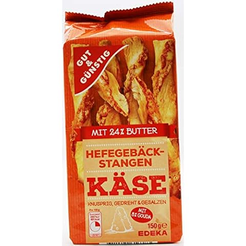 Gut & Günstig Hefegebäckstangen mit Käse, 12er Pack (12 x 150g) Cover