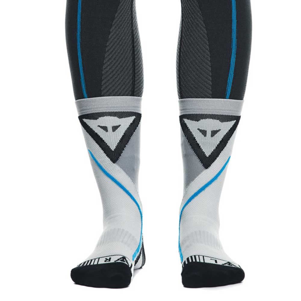Dainese Dry Mid Socks, Motorbike Socks, for Men and Women, Black/Blue, 4547