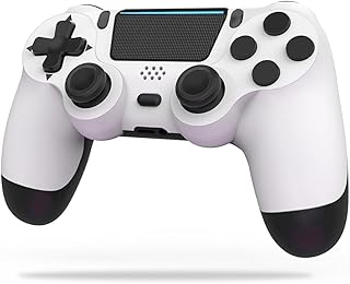 Trosvan Mando para PS4, Mando Inalámbrico para PS4/Pro/Slim con Doble Vibración/Sensor De Giroscopio De 6 Ejes/Panel Táctil/Conector de Audio 3.5mm