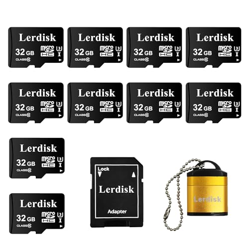 �H�ꉵ�� 32GB Micro SD �J�[�h 10 ���p�b�N�AU3 A1 V30 �N���X 10�A80+MB/s �ǂݎ��A4K �J�����A�Q�[�� �R���\�[���A�h���[���ACCTV �p - SD �A�_�v�^�[�t��(32GBX10)