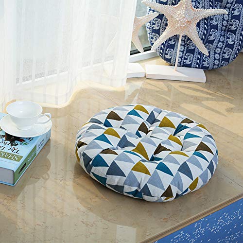 GGYDD Japanese Thicken Tatami Cushion,Round Quilted Seat Cushion Futon Comfort Chair Mats Non Slip Yoga Meditation Pad-k Diameter:58cm(23inch)