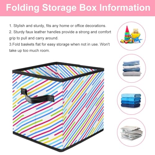 Bacs avec poignées pour jouets et livres, cube de rangement maison - 4