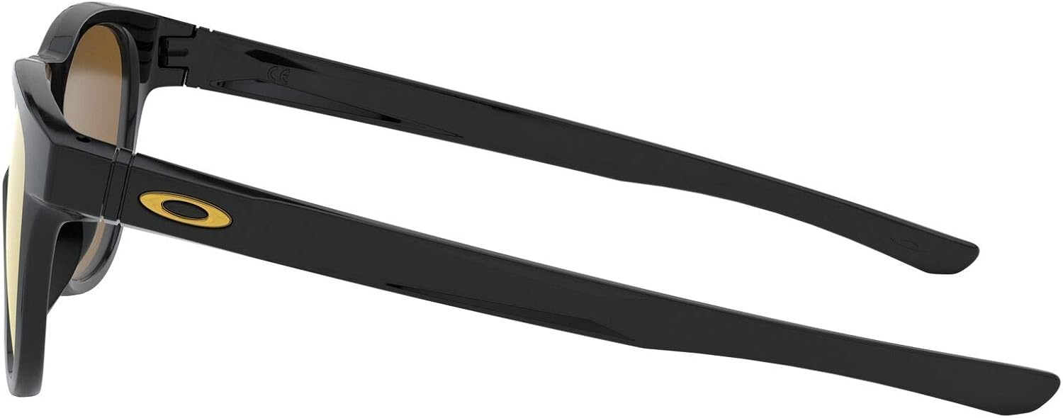 Oakley Men's Oo9315 Stringer Rectangular Sunglasses Polished Black/24k Iridium 55 Millimeters