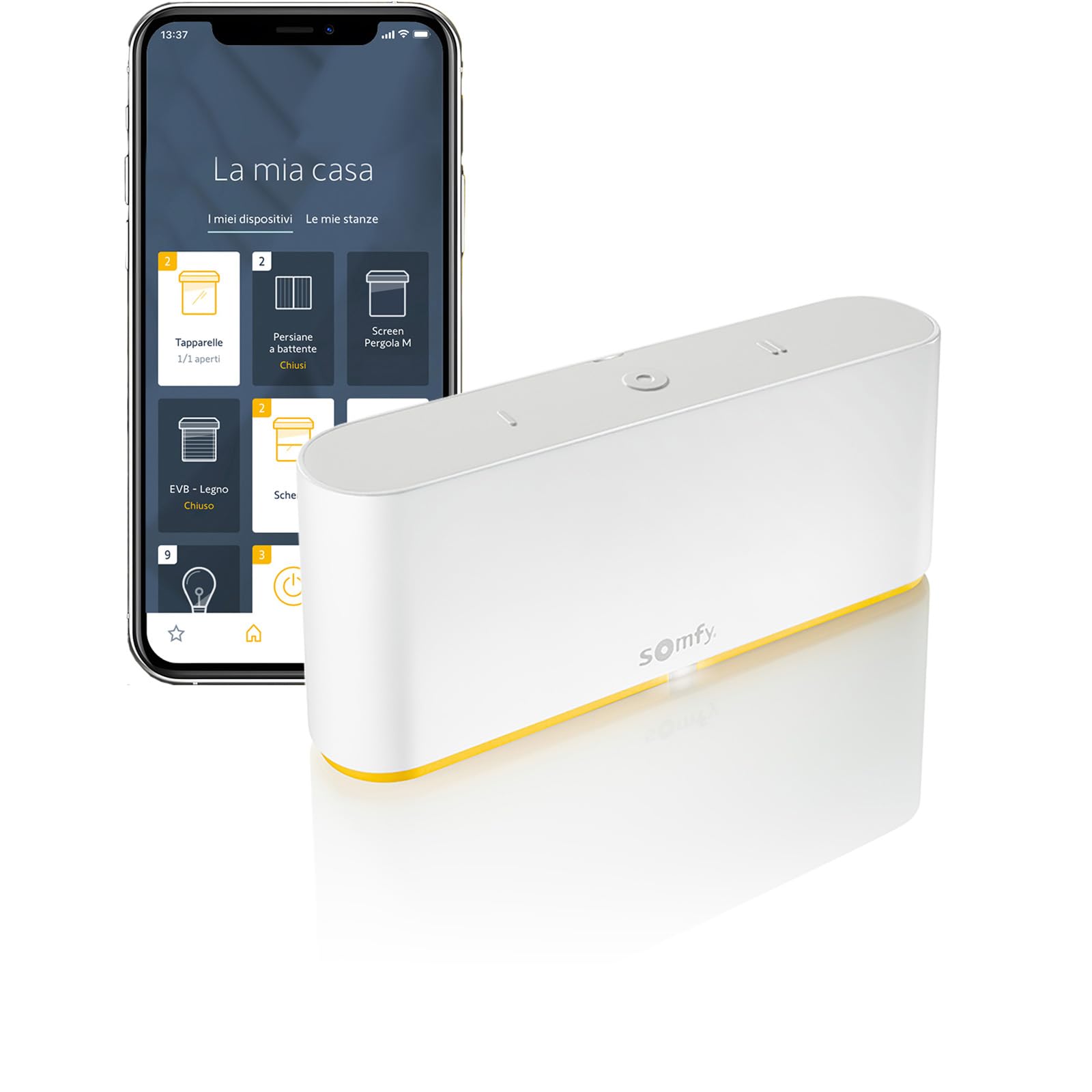 Somfy 1870595 TaHoma switch Controllo intelligente per centralizzare e connettere la tua casa, Compatibile con io-​homecontrol, RTS Zigbee 3.0, Controllo vocale Google Assistant, Amazon Alexa e HomeKit