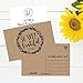 Hadley Designs 50 4x6 Rustic Kraft Thank You Postcards Bulk, Cute Matte Floral Note Card Set For Wedding, Bridesmaid, Bridal or Baby Shower, Teachers, Appreciation, Religious, Business, Holidays