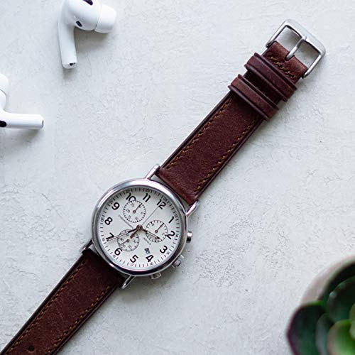 Benchmark Basics Quick Release Leather Watch Bands - Premium Italian Full Grain Leather Watch Straps For Men & Women (20Mm, Dark Brown) #TOP4