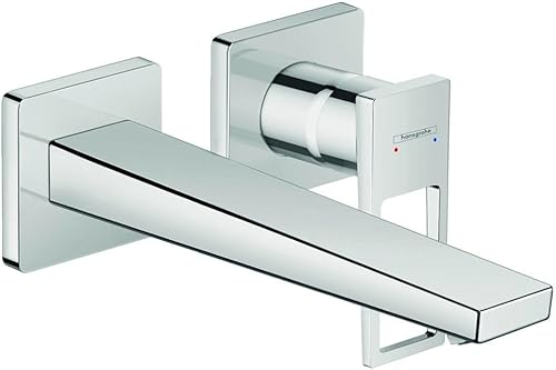 Miniatura 2 de hansgrohe Metropol 74526821 - Grifo moderno para lavabo de baño de bajo flujo con 1 manija y 2 5 pulgadas de alto en níquel cepillado, 74526821
