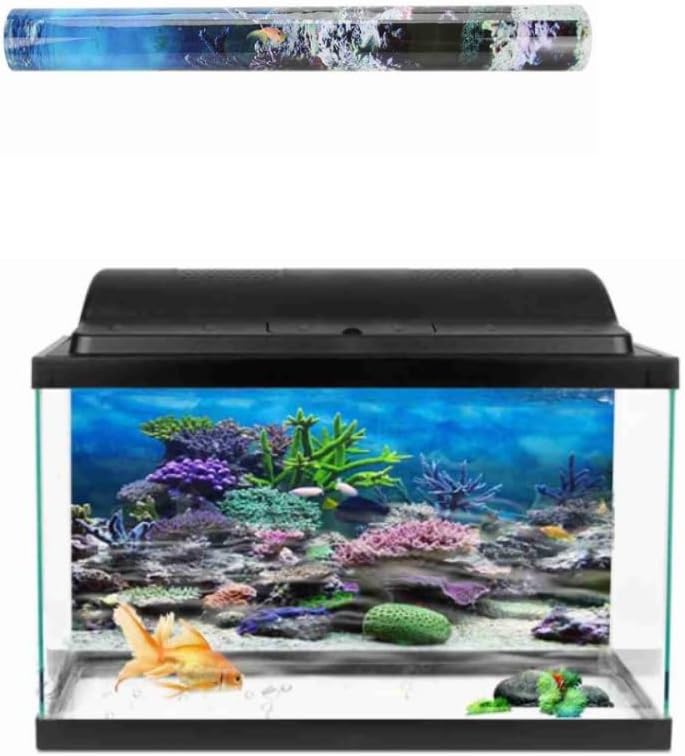 Cocoarm Fish Tank Background 55 Gallon Fish Tank Background Aquarium Background, Fish Background Double Sides Fish for Fish Decorations Multiple Sizes (9)