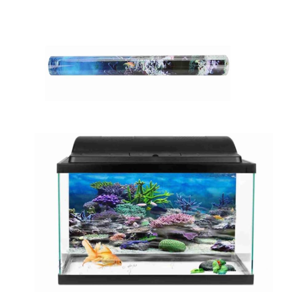 Fond d'aquarium double face pour cacher les câbles et sublimer les poissons
