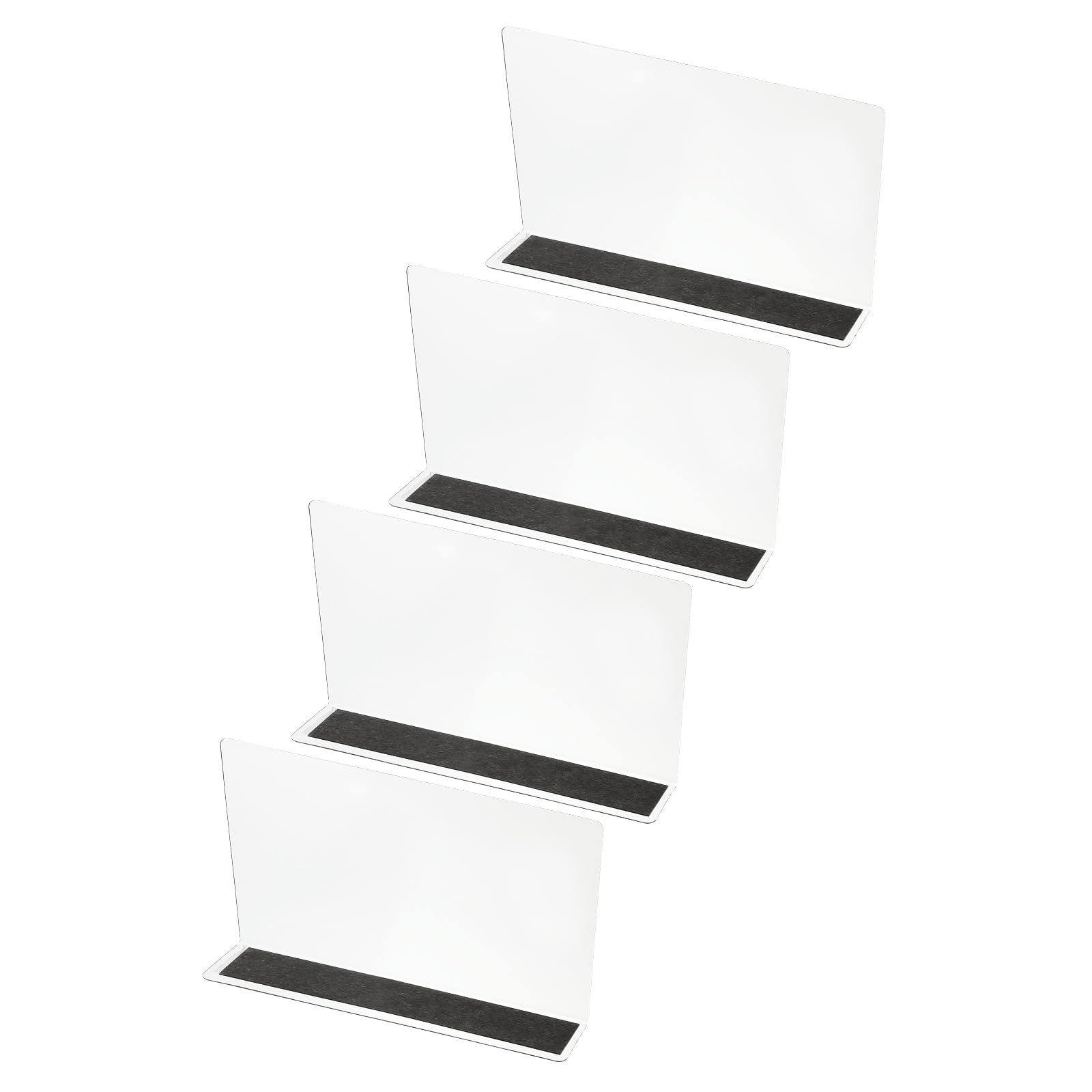 PATIKIL 4 Pack Shelf Dividers for Closet Organization 7.9x1.6x4.8 Acrylic Magnetic Closets Separator Kitchen Cabinet Shelves Under Bed Blocker for Bedroom Kitchen Office Clear