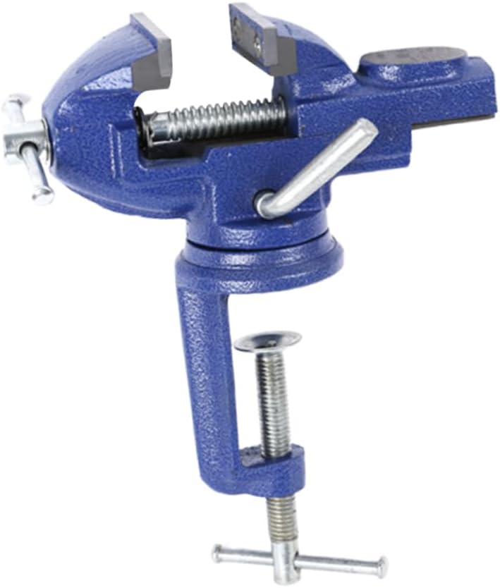 DOITOOL 60mm Mini Flat Table Vise Clamp Bench Vise Degree Rotatable for Woodworking Bench
