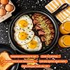 Asderote 6 Piece Pre-Seasoned Cast Iron Cookware Set – Incl. 5QT Dutch Oven with Lid, 8'' and 10.25'' Cast Iron Skillets, 10.5'' Round Griddle, and a Square Grill Pan for Kitchen, Stovetop, & Camping #5