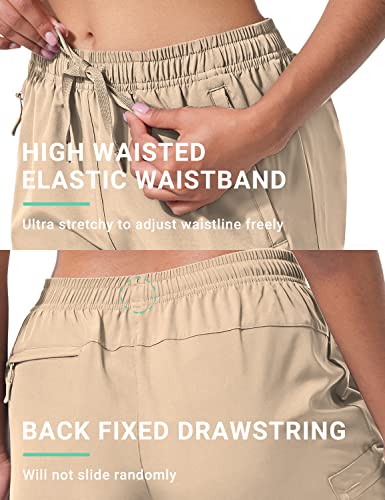 Bvvu Women's Hiking Cargo Shorts Lightweight 7" Summer Shorts For Women Quick Dry Athletic Casual Travel With Pockets Khaki #TOP3