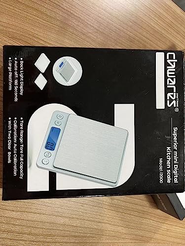 Food Scale, Chwares Rechargeable Kitchen Scale With Trays 3000G/0.1G, Small Scale With Tare Function Digital Scale Grams And Ounces For Weight Loss, Dieting, Baking, Cooking, Meal Prep, Coffee, Green #TOP7